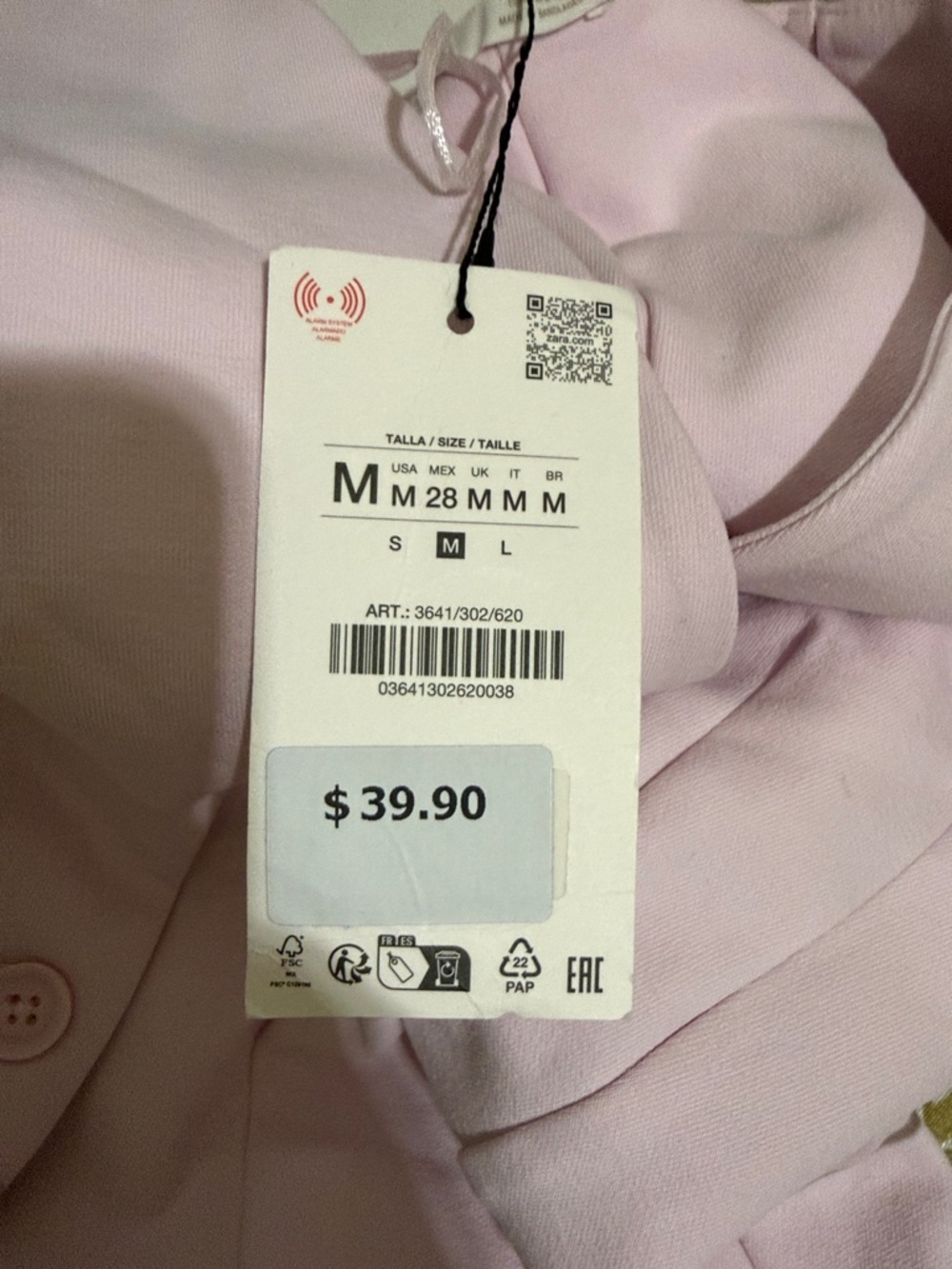 Zara Light Pink Sleeveless Blouse - Picture 4 of 4